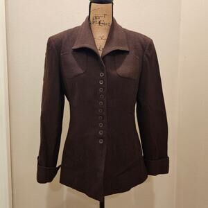 Parallel Vintage Women's Button Up Blazer Size 6 Petite